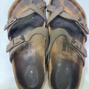 Birkenstock Brown Dual-Strap Sandals